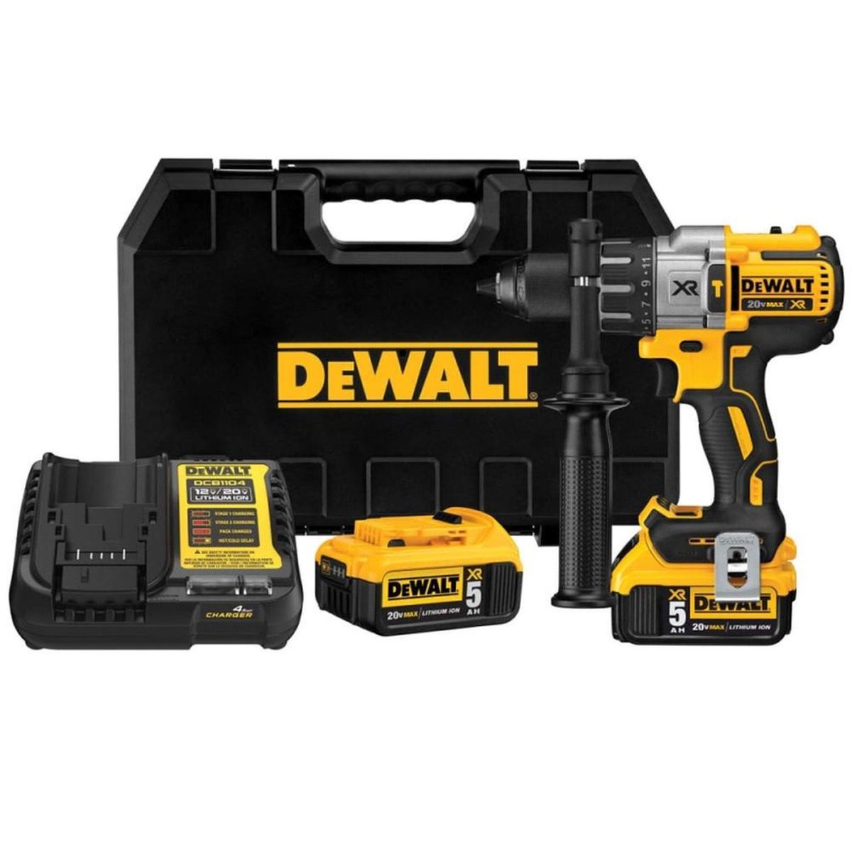 DEWALT - Taladro Percutor 1/2" 20V 38250 gpm Inc 2 Bat y Carg Dewalt DCD996P2T-B2