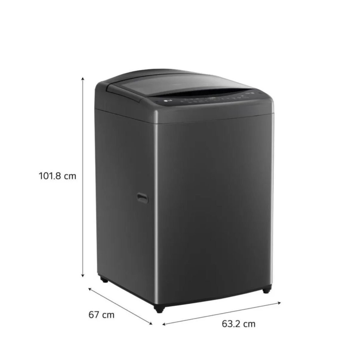 LG - Lavadora LG Carga Superior 19 Kg WT19BV6T Negro Claro