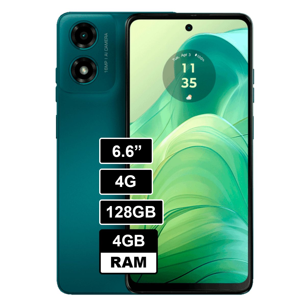 MOTOROLA - CELULAR MOTOROLA MOTO G04 128GB 4GB RAM 66 VERDE
