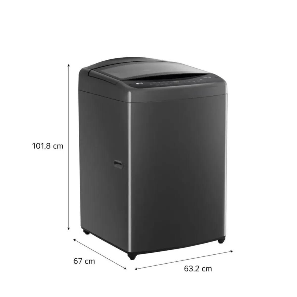 LG - Lavadora LG Carga Superior 19 Kg WT19BV6T Negro Claro