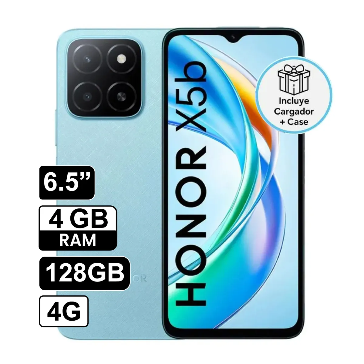 HONOR - Celular Honor X5B 6.5 pulg 4GB RAM 128GB 50MP Ocean Blue