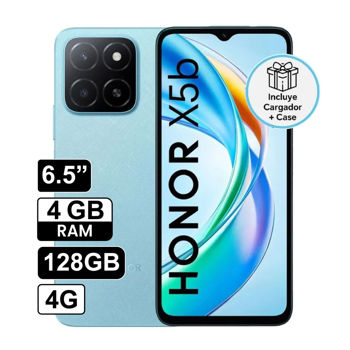 HONOR - Celular Honor X5B 6.5 pulg 4GB RAM 128GB 50MP Ocean Blue