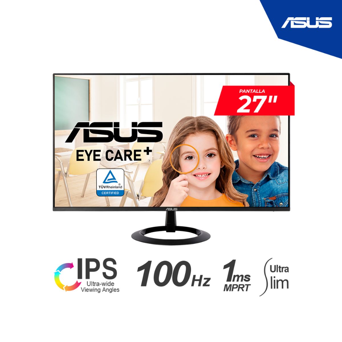 ASUS - MONITOR ASUS VZ27EHF 27 LED IPS FHD 1920x1080 100HZ 1MS HDMI