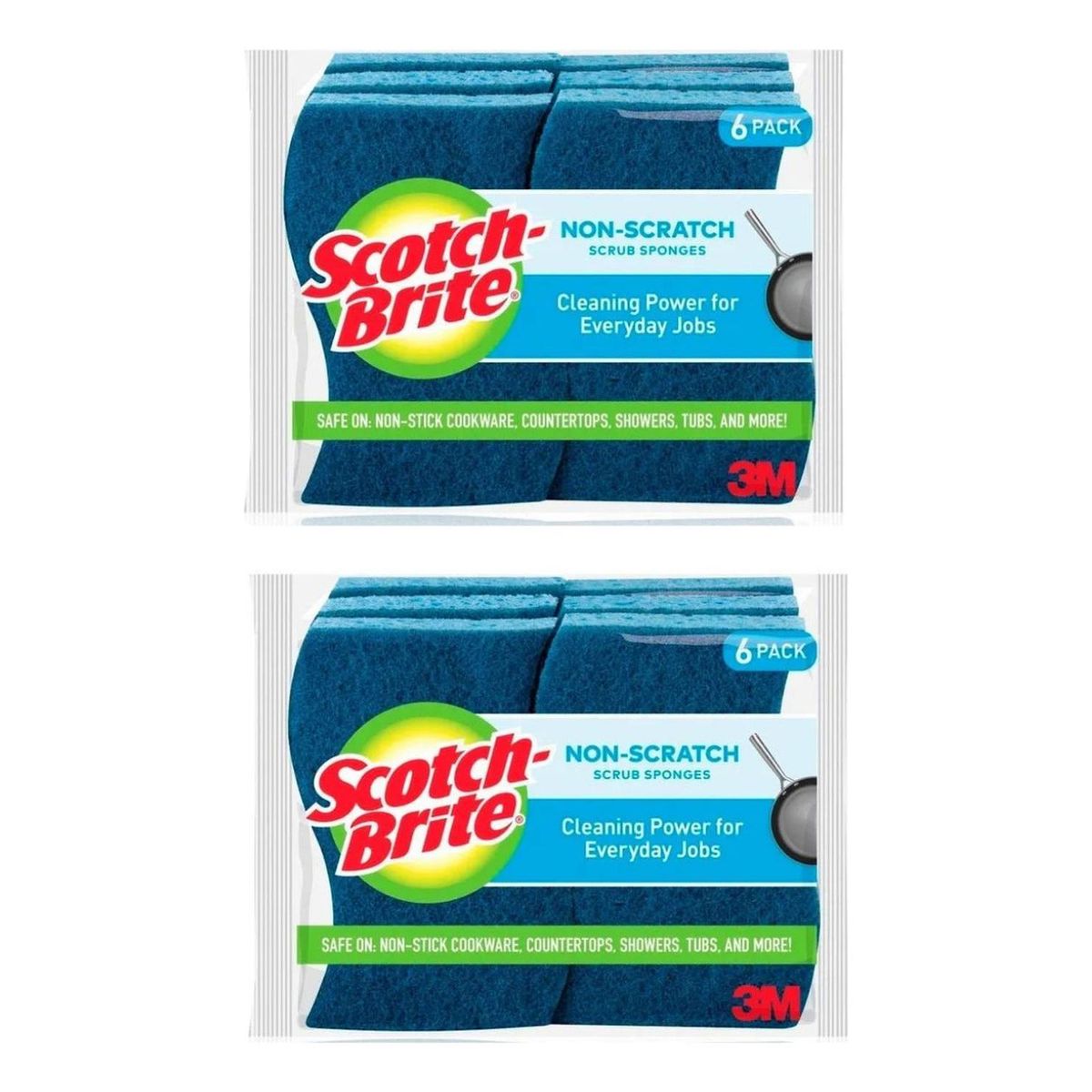 SCOTCH BRITE - Pack X2 Esponja Scotch Brite Cero Rayas X6
