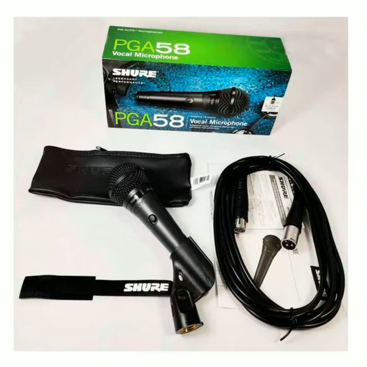SHURE - Micrófono Profesional Shure PGA58 Cardiode Dinámico Negro