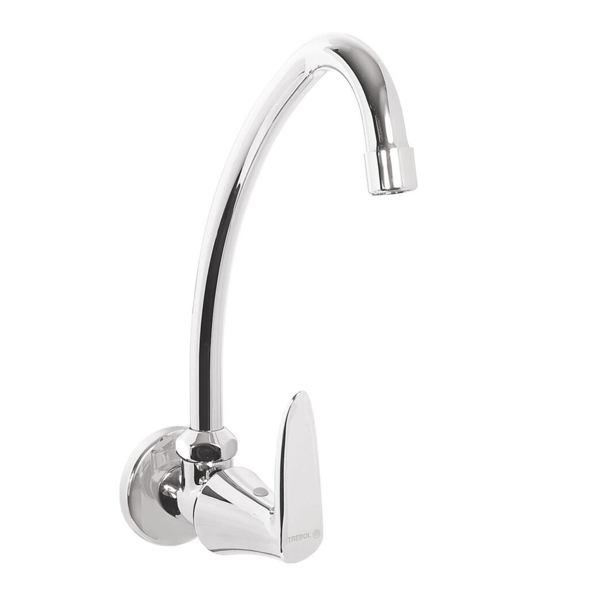 TREBOL - Grifo Tipo Ganso para Cocina en Bronce Cromado Plateado