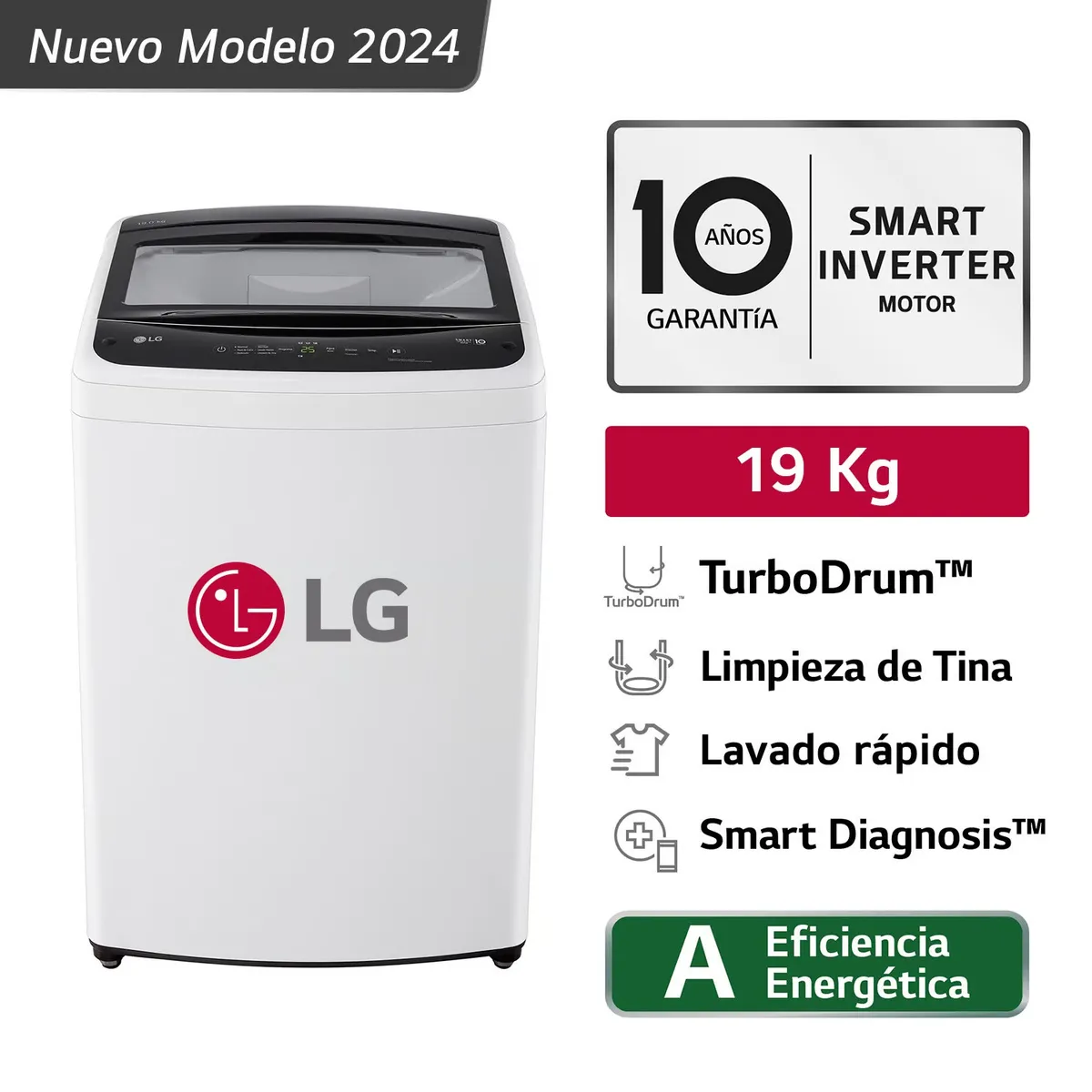 LG - Lavadora Lg WT19WVTB 19 Kg