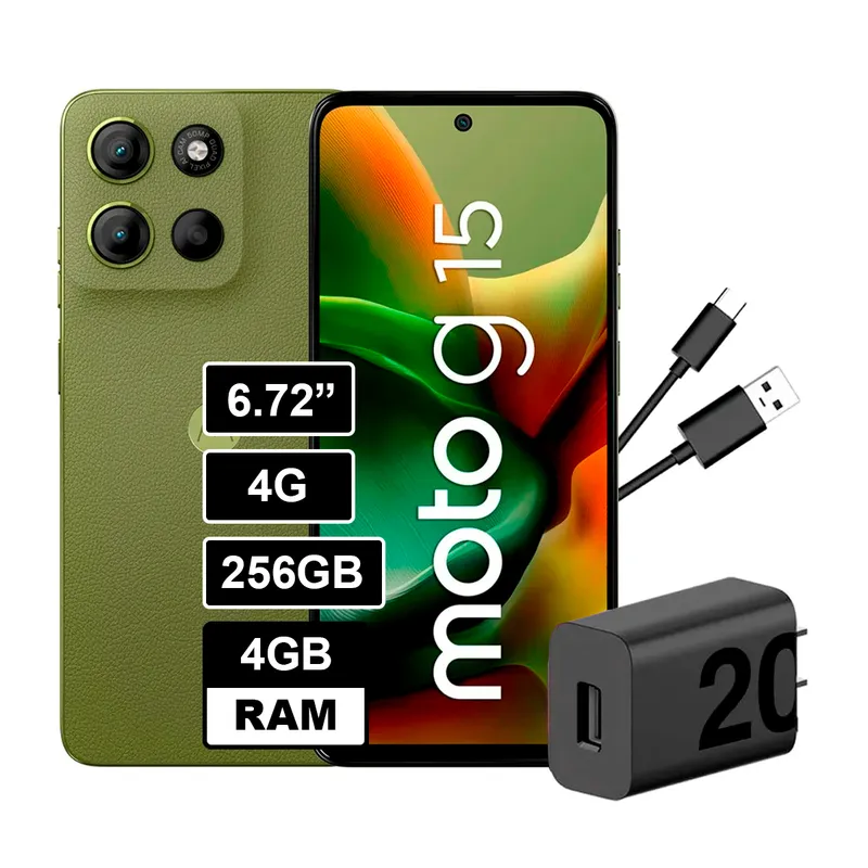 MOTOROLA - CELULAR MOTOROLA MOTO G15 4GB RAM 256GB VERDE