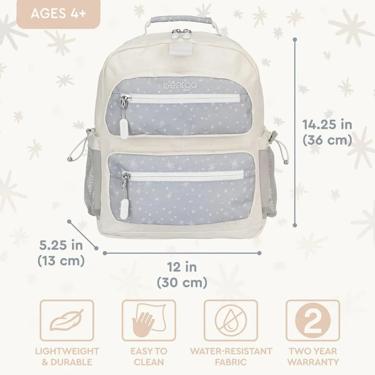 BENTGO - Set Mochila Escolar Lonchera y Tomatodo Whimsy & Wonder - Sprinkle