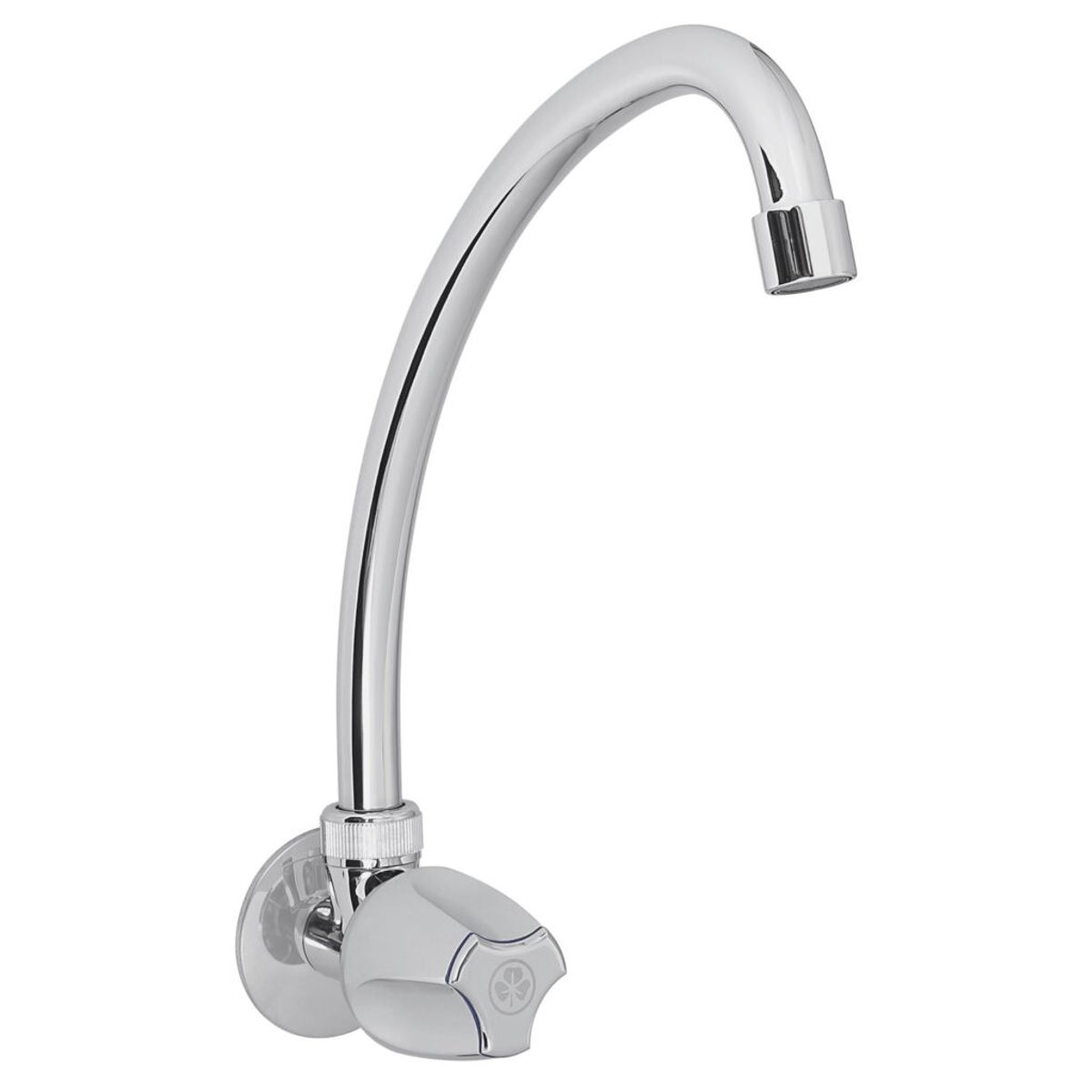 TREBOL - Grifo Tipo Ganso para Cocina en Bronce Cromado Plateado