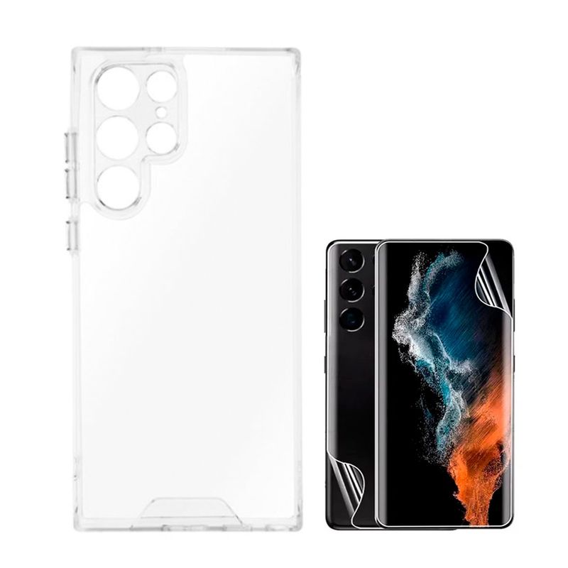 GENERICO - Case Para Galaxy S25 Ultra + Mica Hidrogel Hd Ambos Lados