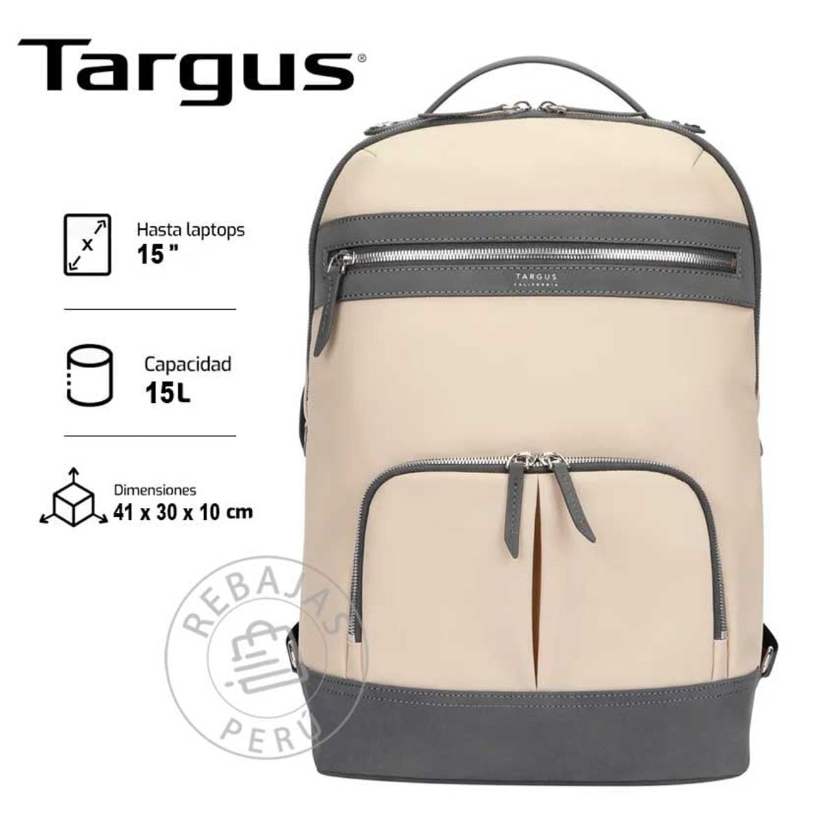 TARGUS - Mochila Targus Newport 16 Tan - Elegante y Funcional para Laptop