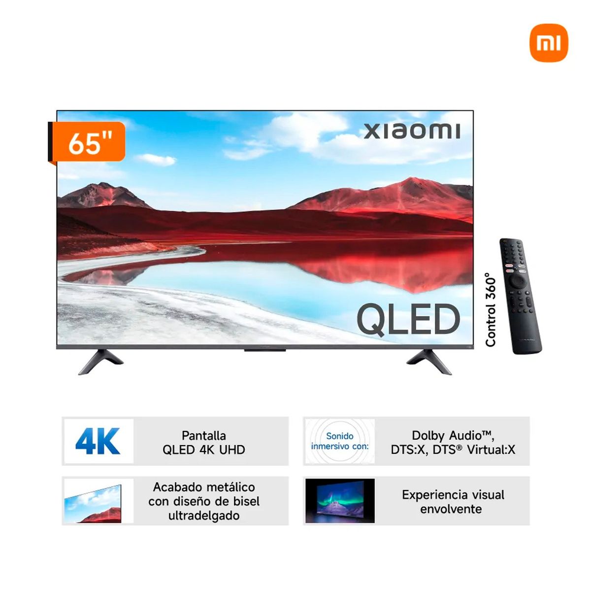 XIAOMI - Televisor Xiaomi QLED 65” 4K UHD Smart TV A Pro 2025