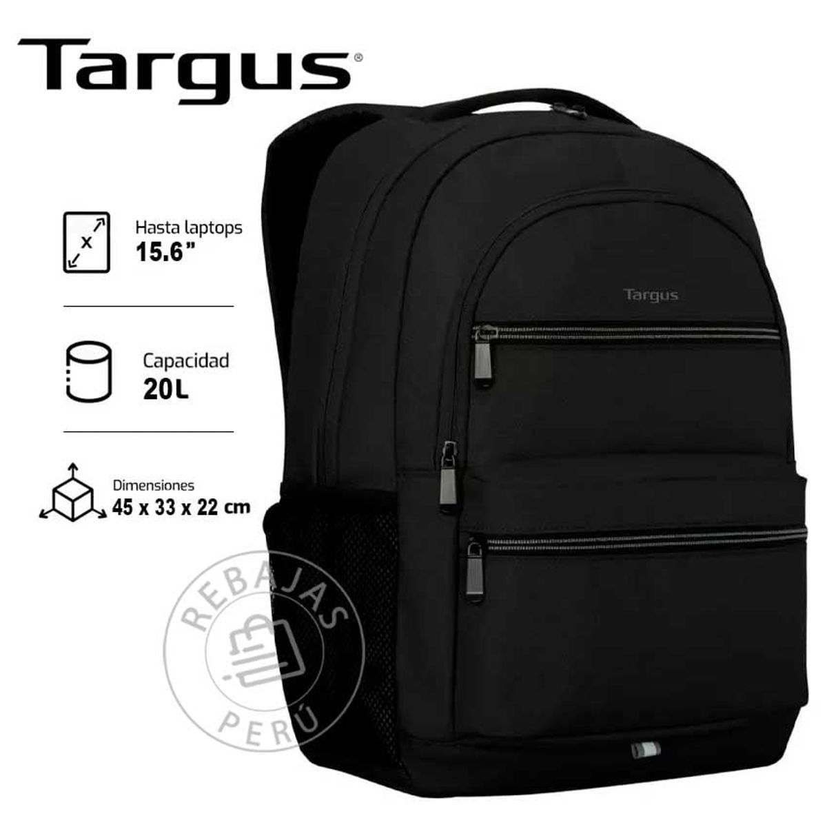 TARGUS - Mochila Targus Octave II 156 Black - Resistente y Funcional