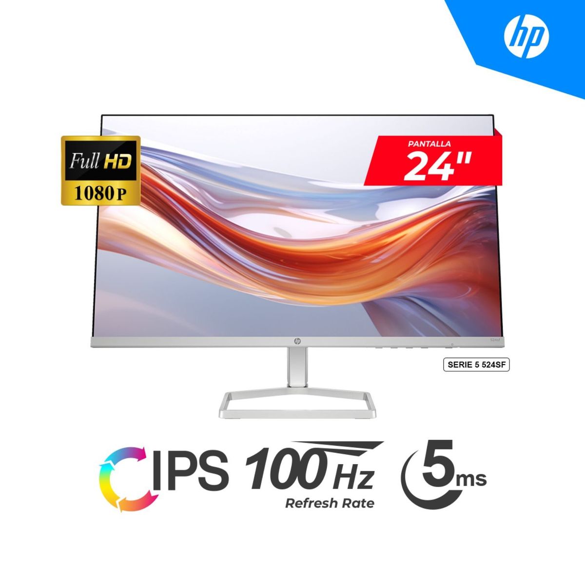 HP - MONITOR HP SERIE 5 524SF 24" IPS FHD 1920 x 1080 HDMI 5MS 100HZ BLACK