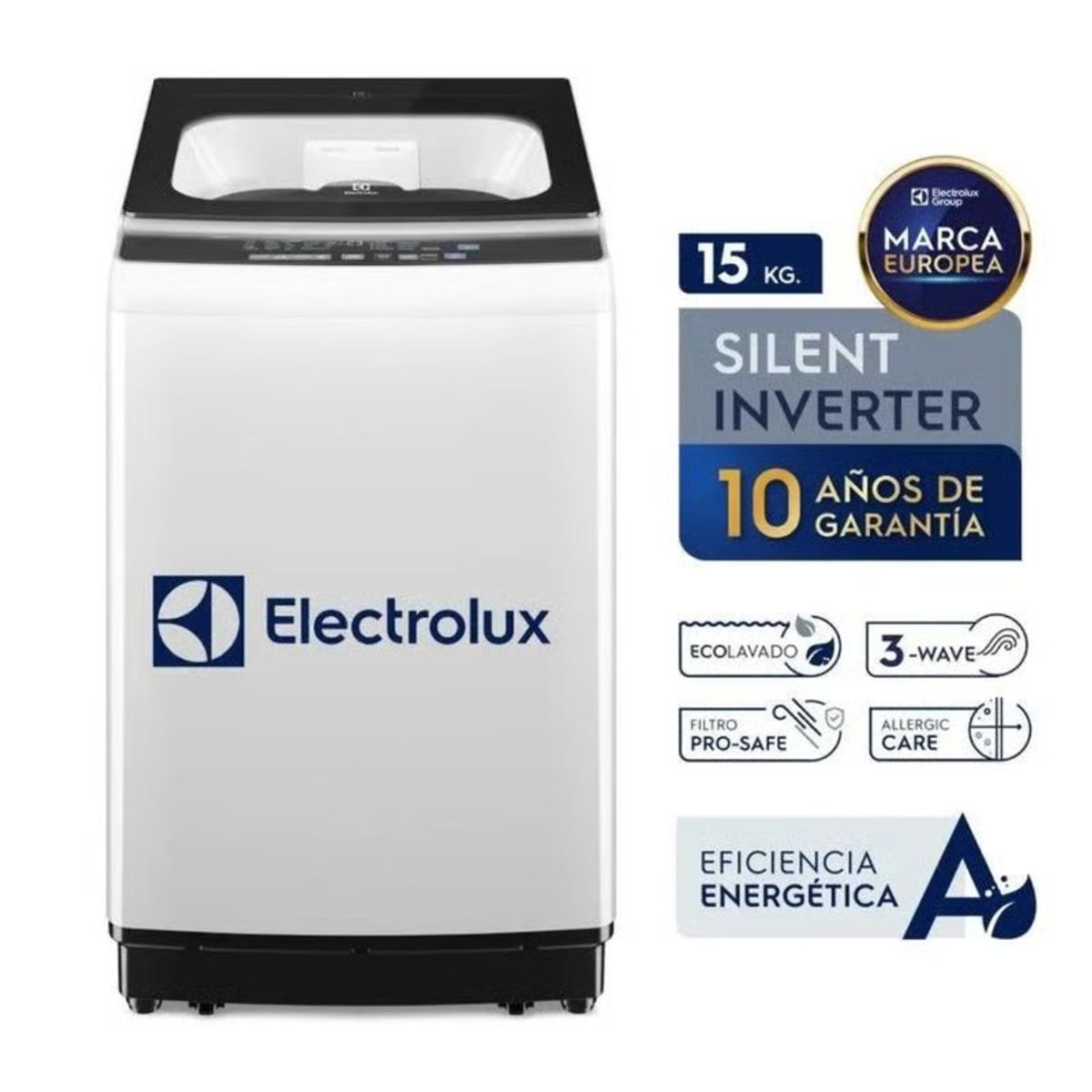ELECTROLUX - Lavadora 15kg Electrolux Blanco  Inverter Technology EWIP15F2XSWW