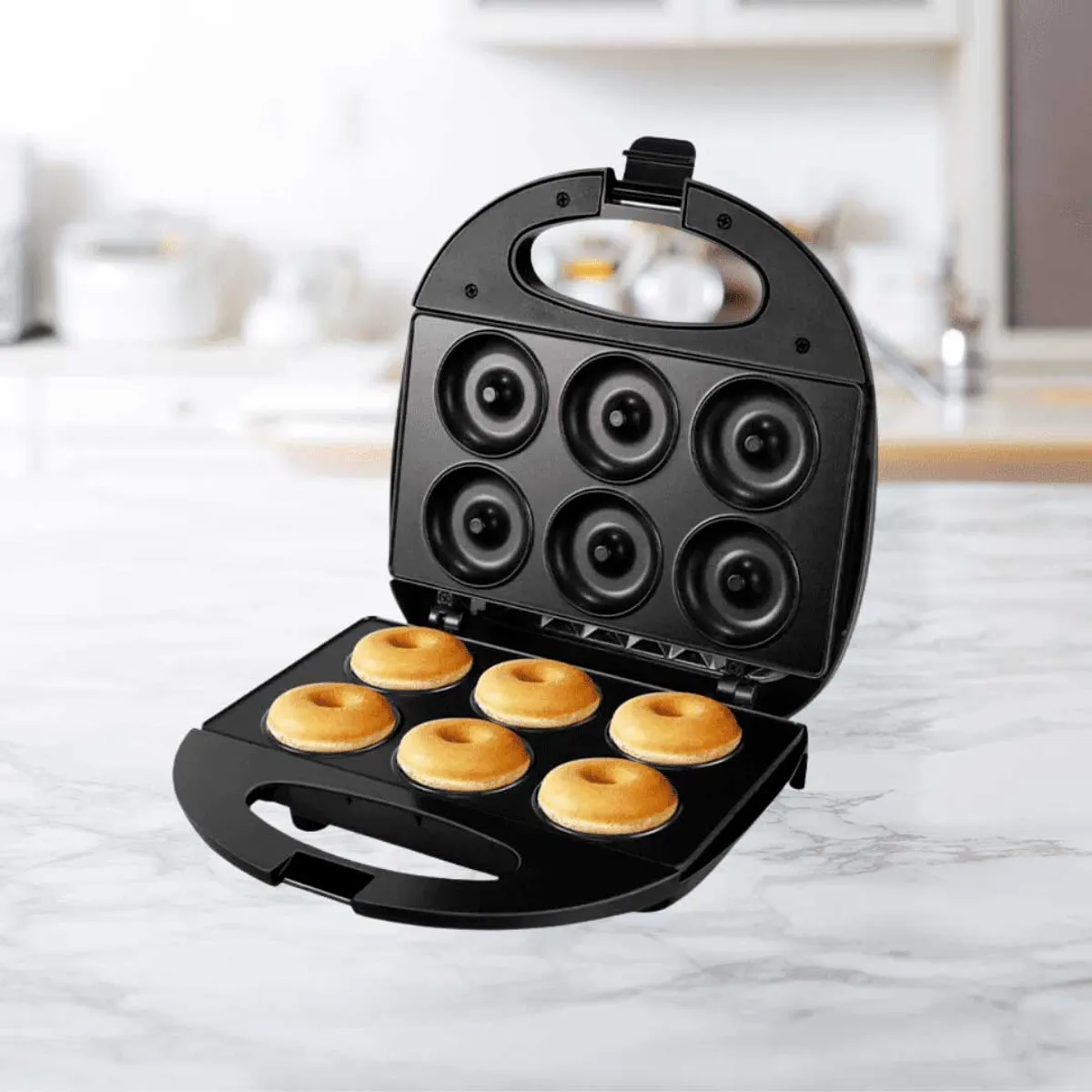 OEM - Máquina Mini 6Donas Antiadherente Superficie Antiadherente Eléctrica