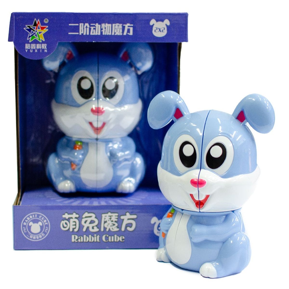 YUXIN - Cubo Mágico 2x2 Conejo Celeste YUXIN