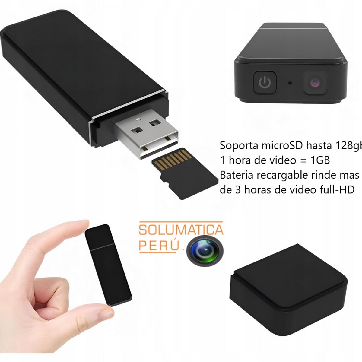 OEM - Camara Memoria Usb Espia - Fotos videos 3 horas - Camara Invisible