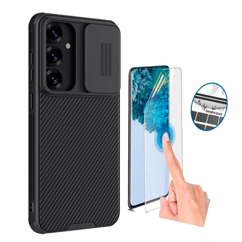 NILLKIN - Case para Galaxy S25 Nillkin Camshield Negro + Mica Hidrogel Hd
