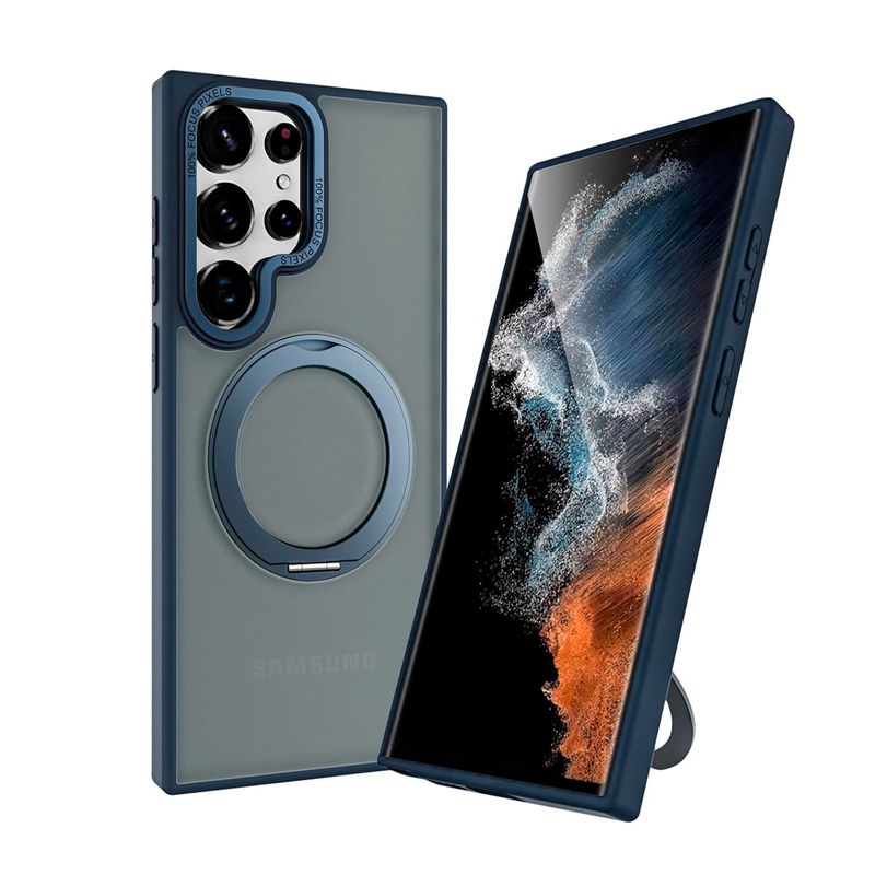 GENERICO - Funda Giraoria 360 para Galaxy S25 Ultra - Azul