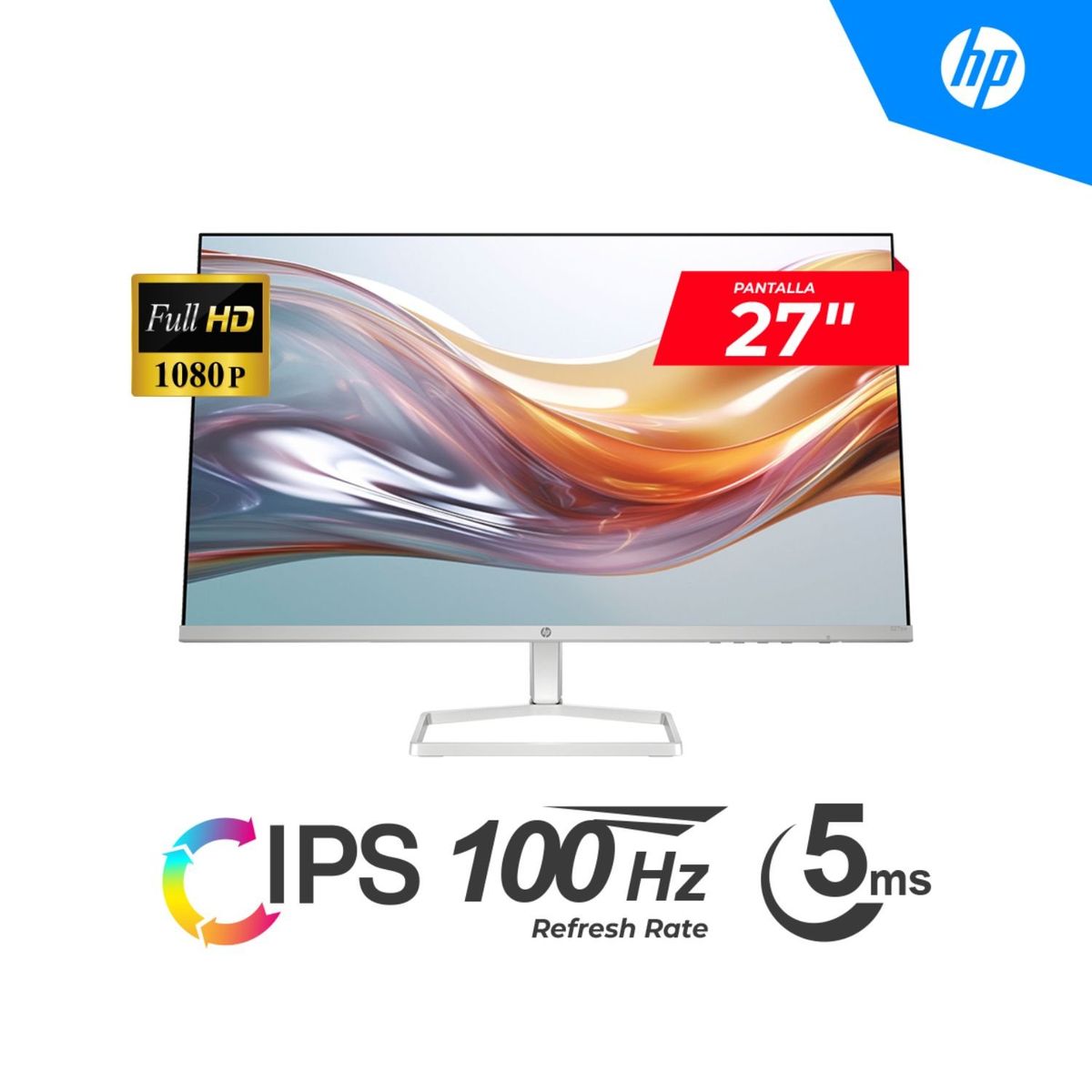 HP - MONITOR HP SERIE 5 527SW 27" IPS FHD 1920 x 1080 HDMI 5MS 100HZ BLANCO