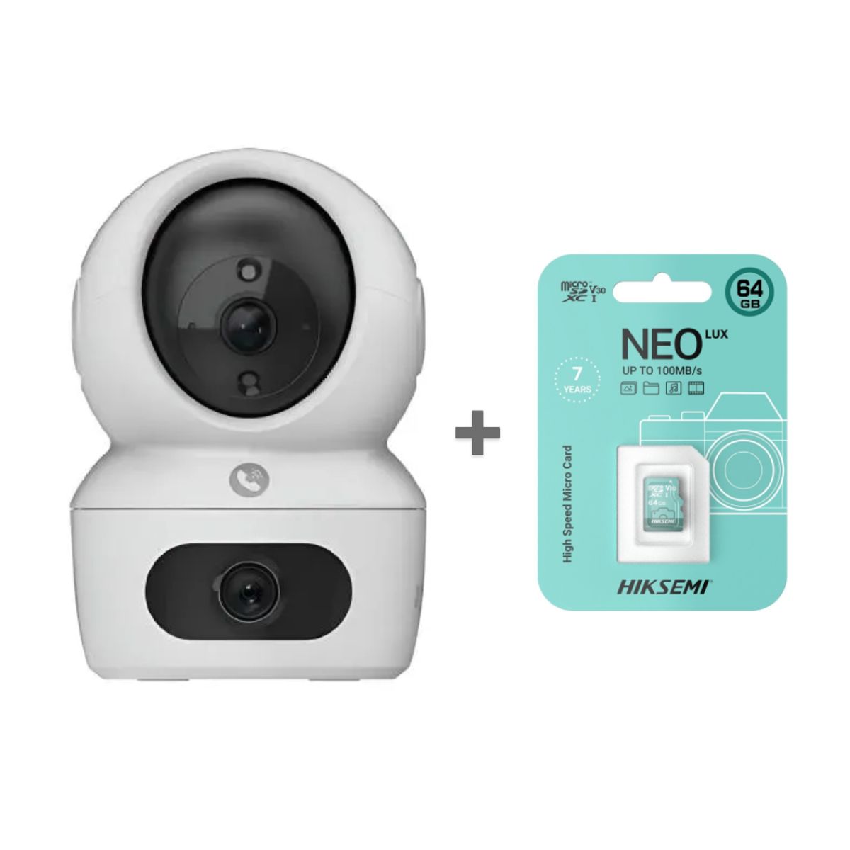 EZVIZ - Cámara de Seguridad para Interiores EZVIZ H7C 4MP + 4MP 2K⁺ + SD 64GB