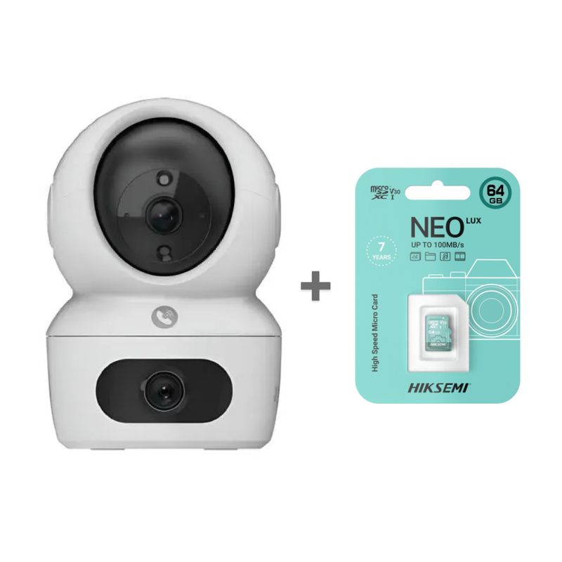 EZVIZ - Cámara de Seguridad para Interiores EZVIZ H7C 3MP + 3MP 2K + SD 64GB