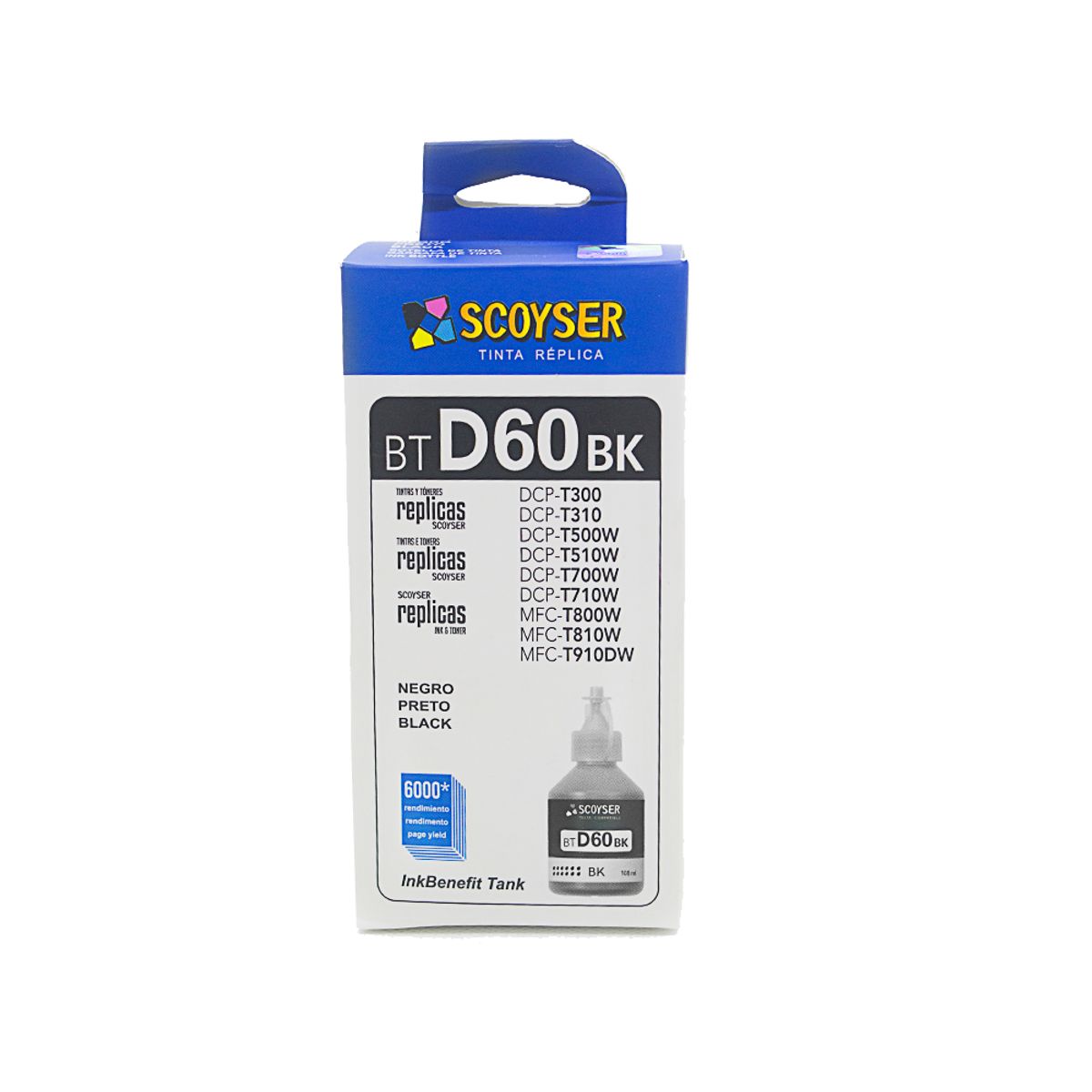 SCOYSER - Tinta Compatible Scoyser BtD60 Black