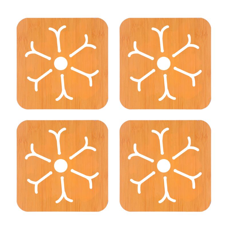 HYGGE - Set de 4 Soportes de Bambú Resistente al Calor