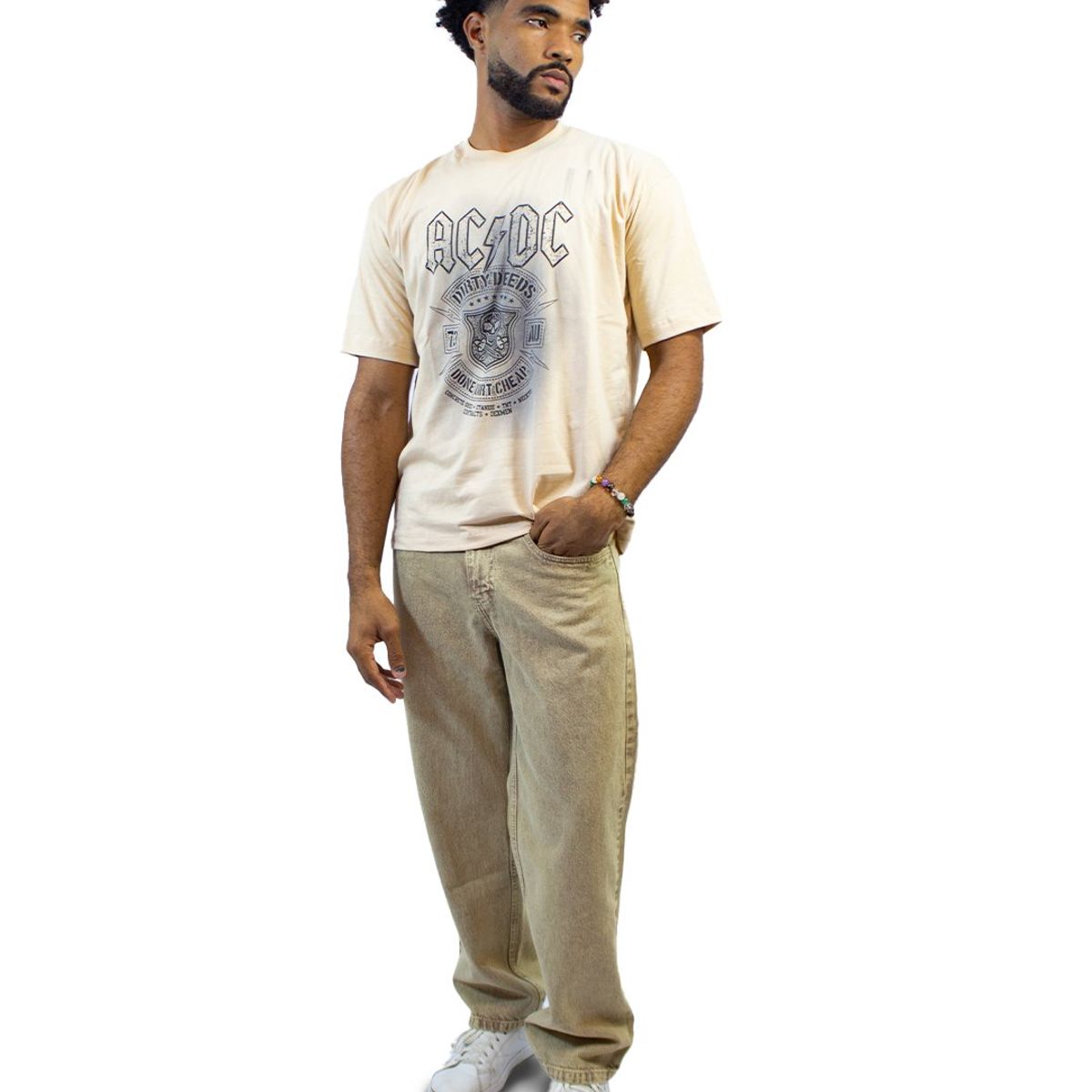 DM DEXMEN - Polo Dexmen Oversize ACDC Beige