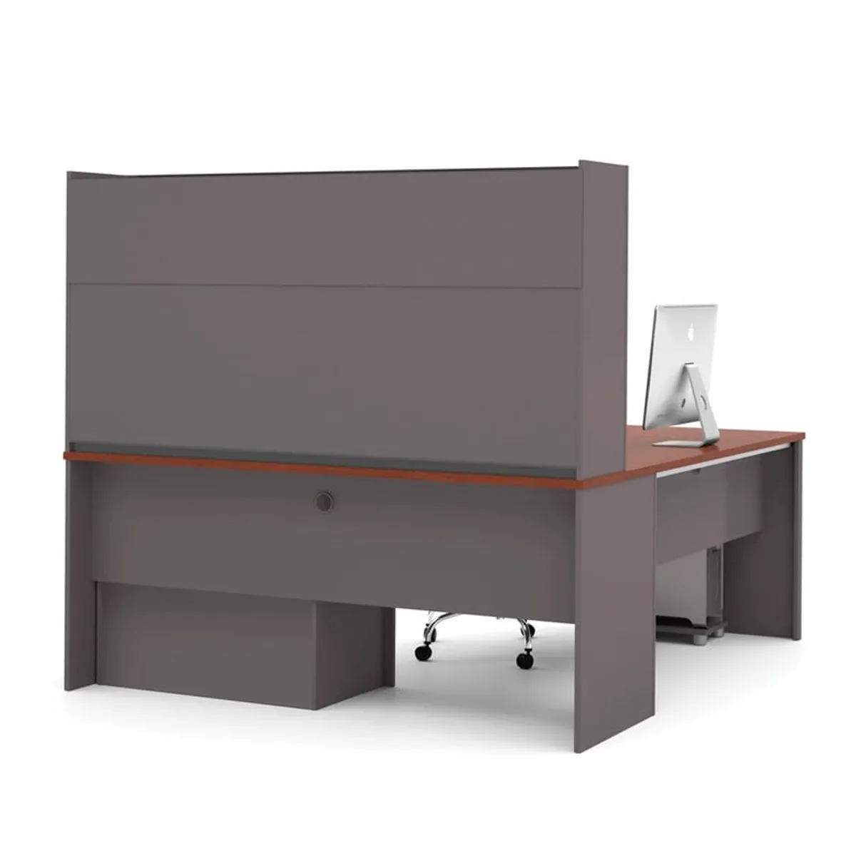 BARAKA HOME - Escritorio con Cajones Rungata - Gris Grafito y Catania