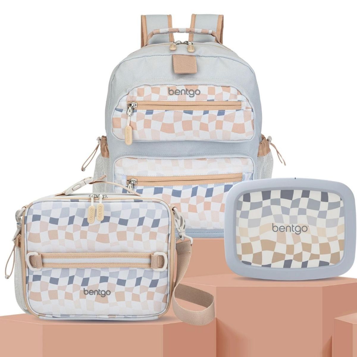 BENTGO - Set Bentgo Mochila Escolar, Lonchera y Porta Lonchera Whimsy & Wonder - Gradient