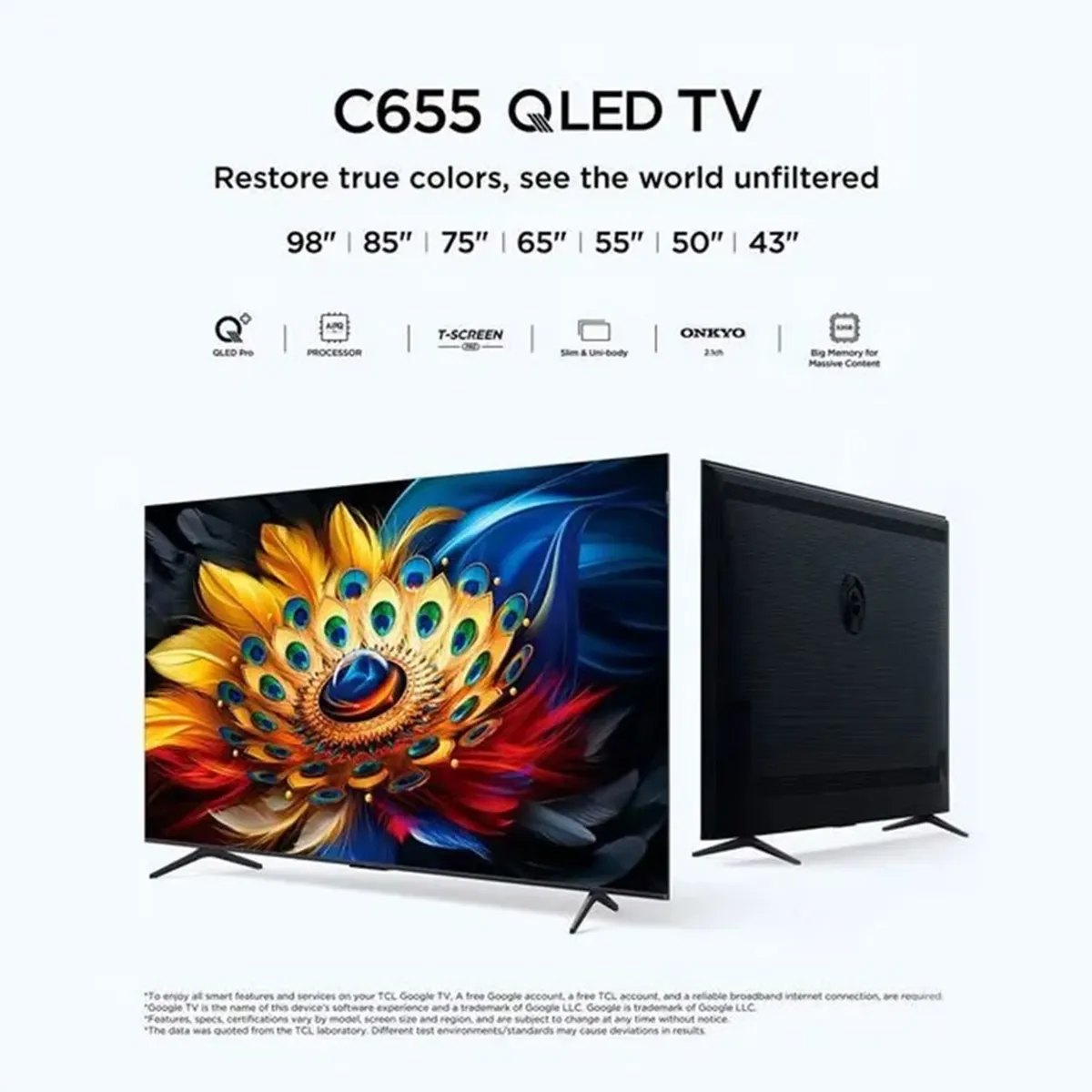 TCL - Televisor TCL 98 98C655 QLED Google TV 4K Ultra HD
