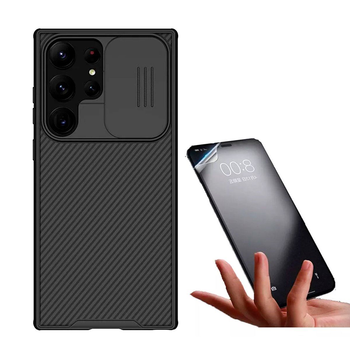 NILLKIN - Case para Galaxy S25 Ultra Nillkin Camshield + Mica Hidrogel Mate