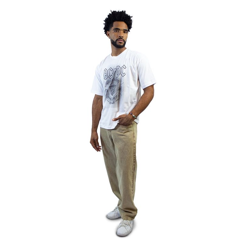 DM DEXMEN - Polo Dexmen Oversize ACDC Blanco