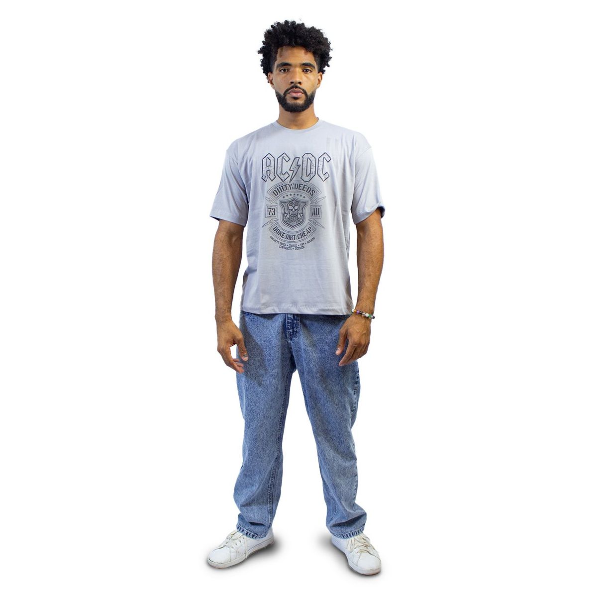 DM DEXMEN - Polo Dexmen Oversize ACDC Gris