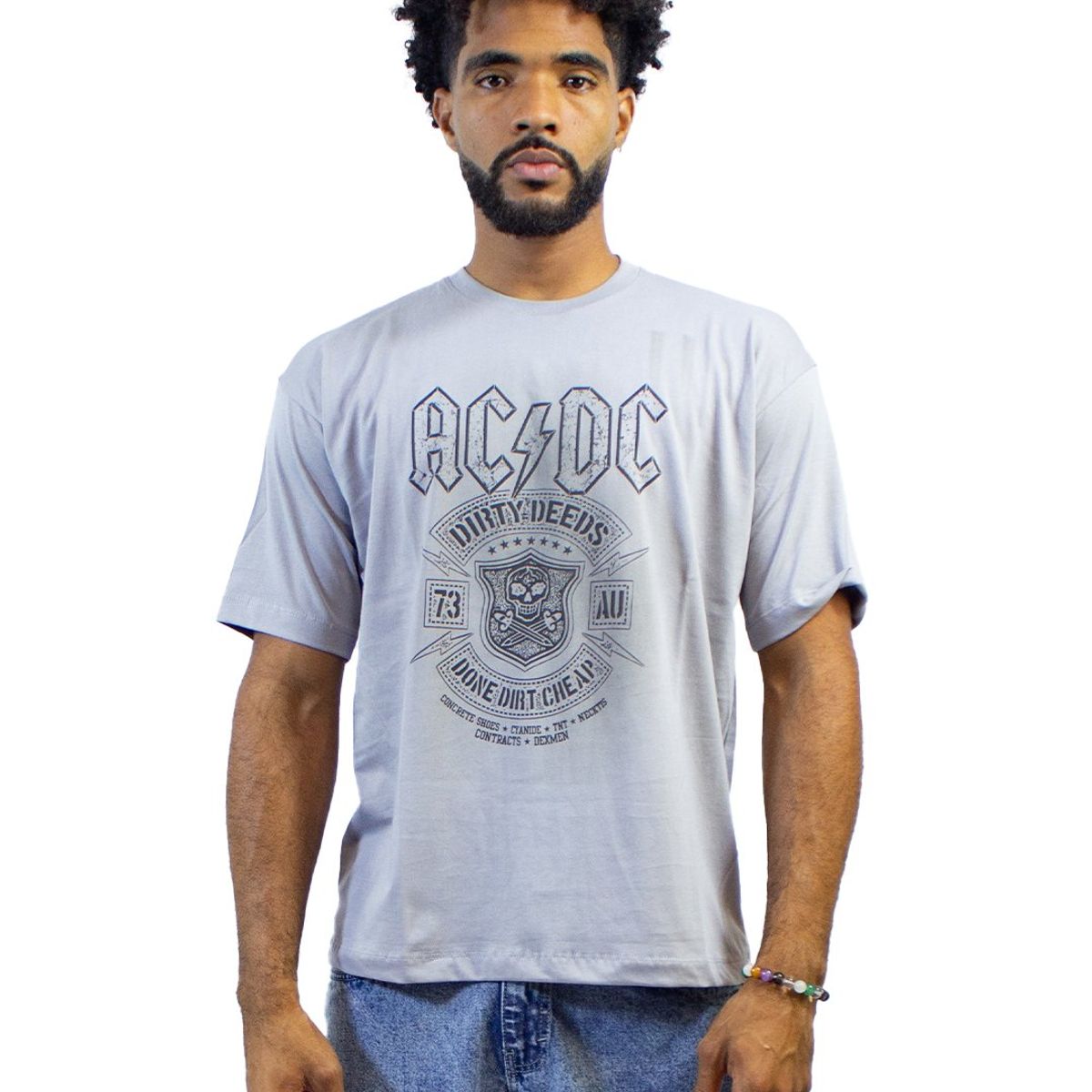 DM DEXMEN - Polo Dexmen Oversize ACDC Gris