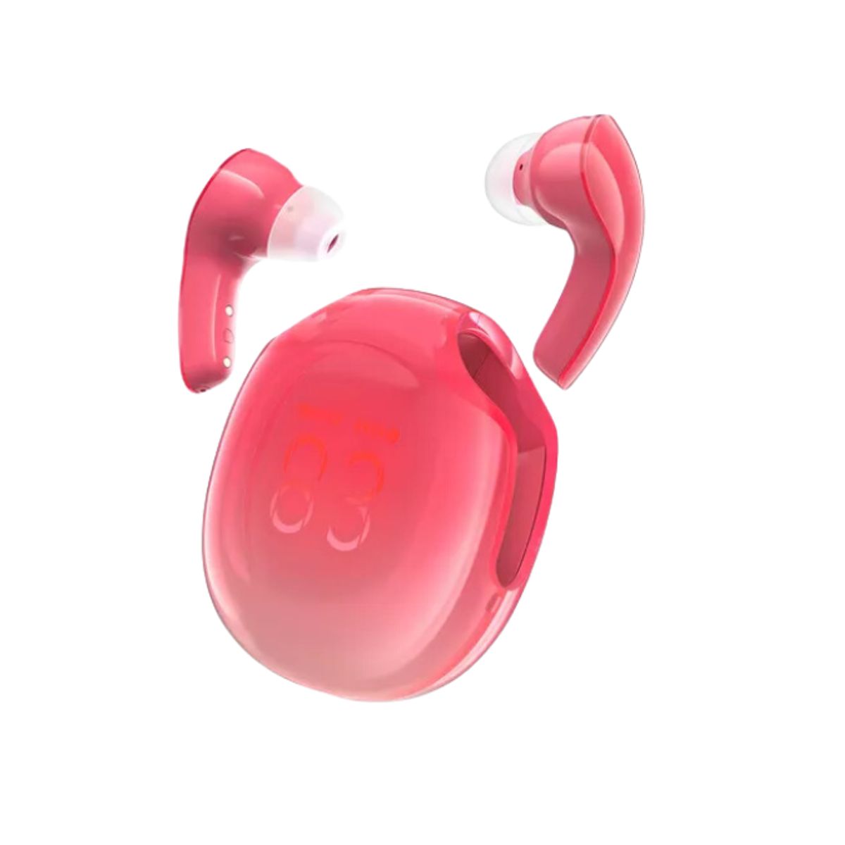 ACEFAST - Audífono Acefaste T9 Crystal Air color rojo bluetooth earbuds