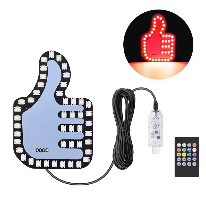 JET - Luz Led Para Parabrisas Modelo Pulgar Universal RGB+Control