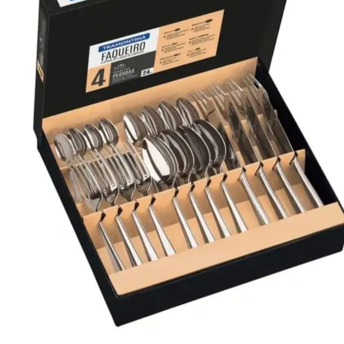 TRAMONTINA - SET DE CUBIERTOS DE MESA X 24 PACIFIC TRAMONTINA