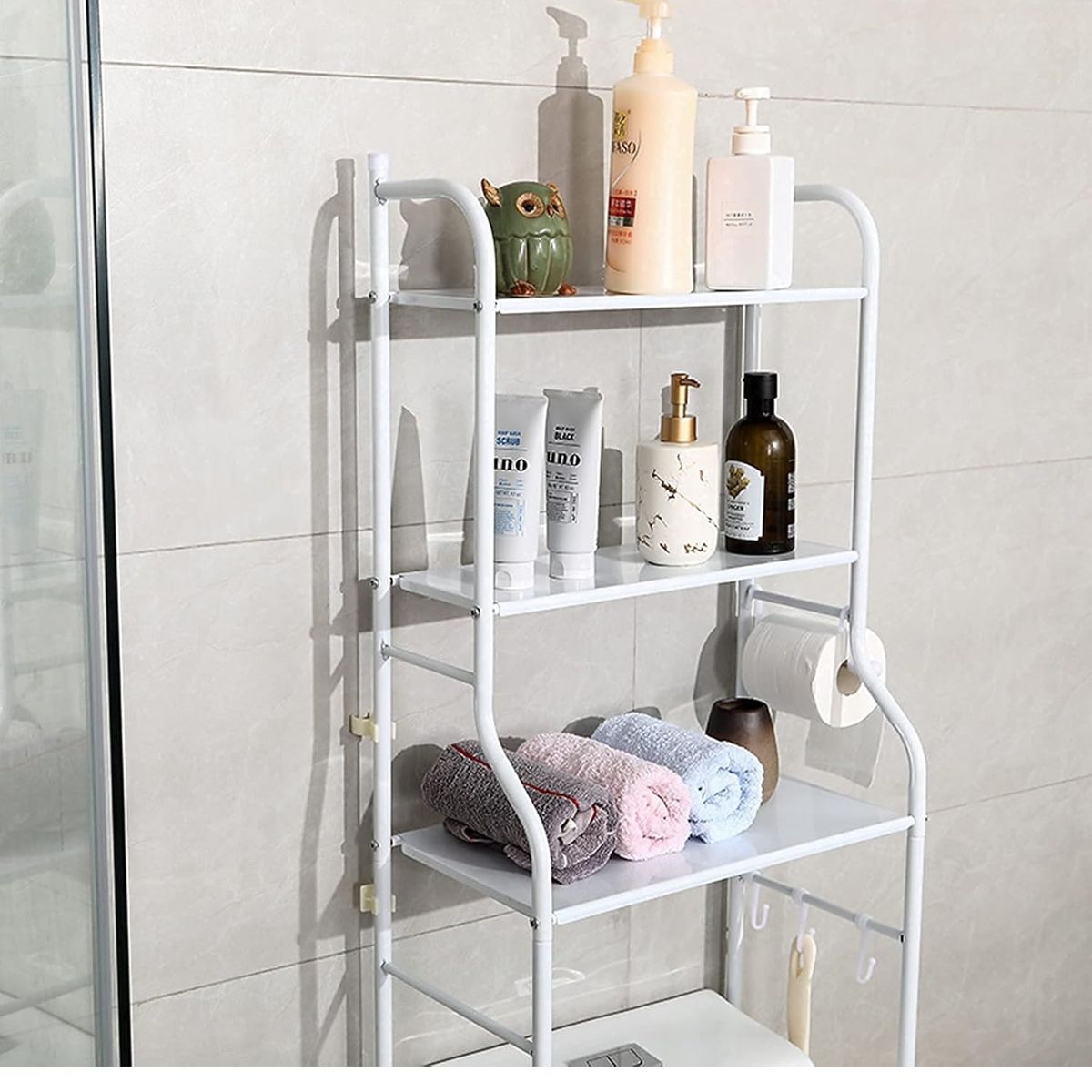 GENERICO - ORGANIZADOR PARA LAVADORA Y BAÑO CON REPISAS BLANCO