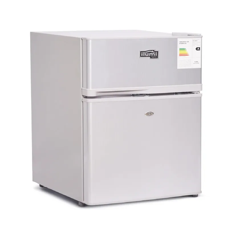 ILUMI - FRIGOBAR ILUMI 2 PUERTAS RE-80DG FROST 80L – ACERO INOXIDABLE