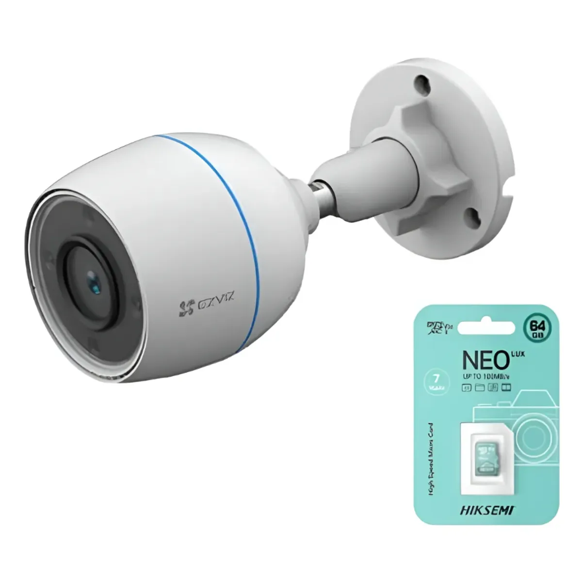 EZVIZ - Cámara de Seguridad para Exteriores EZVIZ H3C 2MP Full HD + SD 64GB