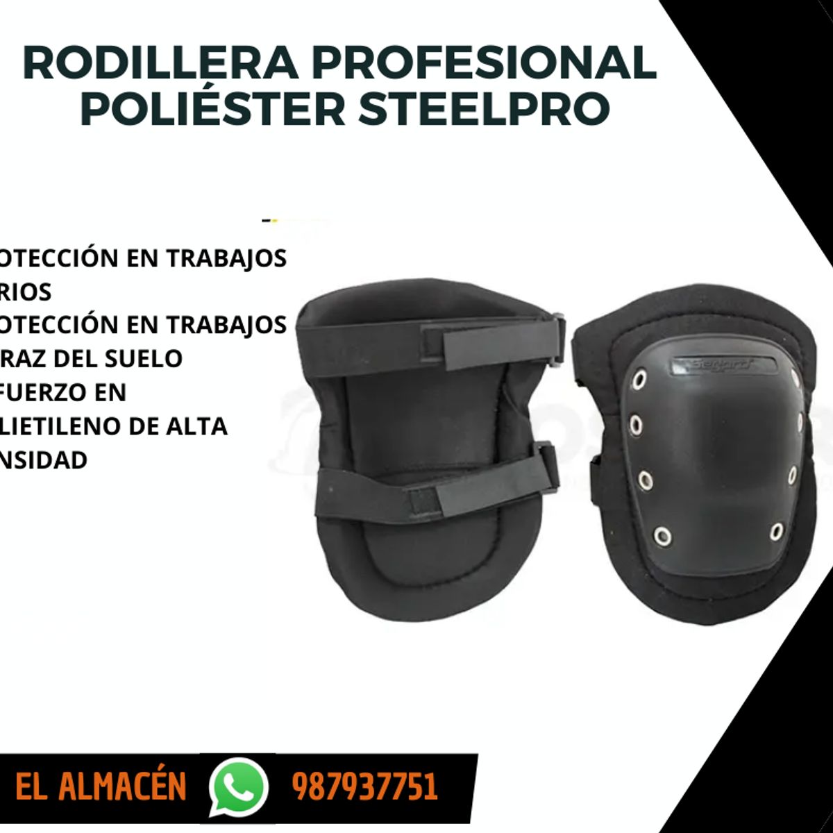 STEEL PRO - RODILLERA  POLIÉSTER STEELPRO