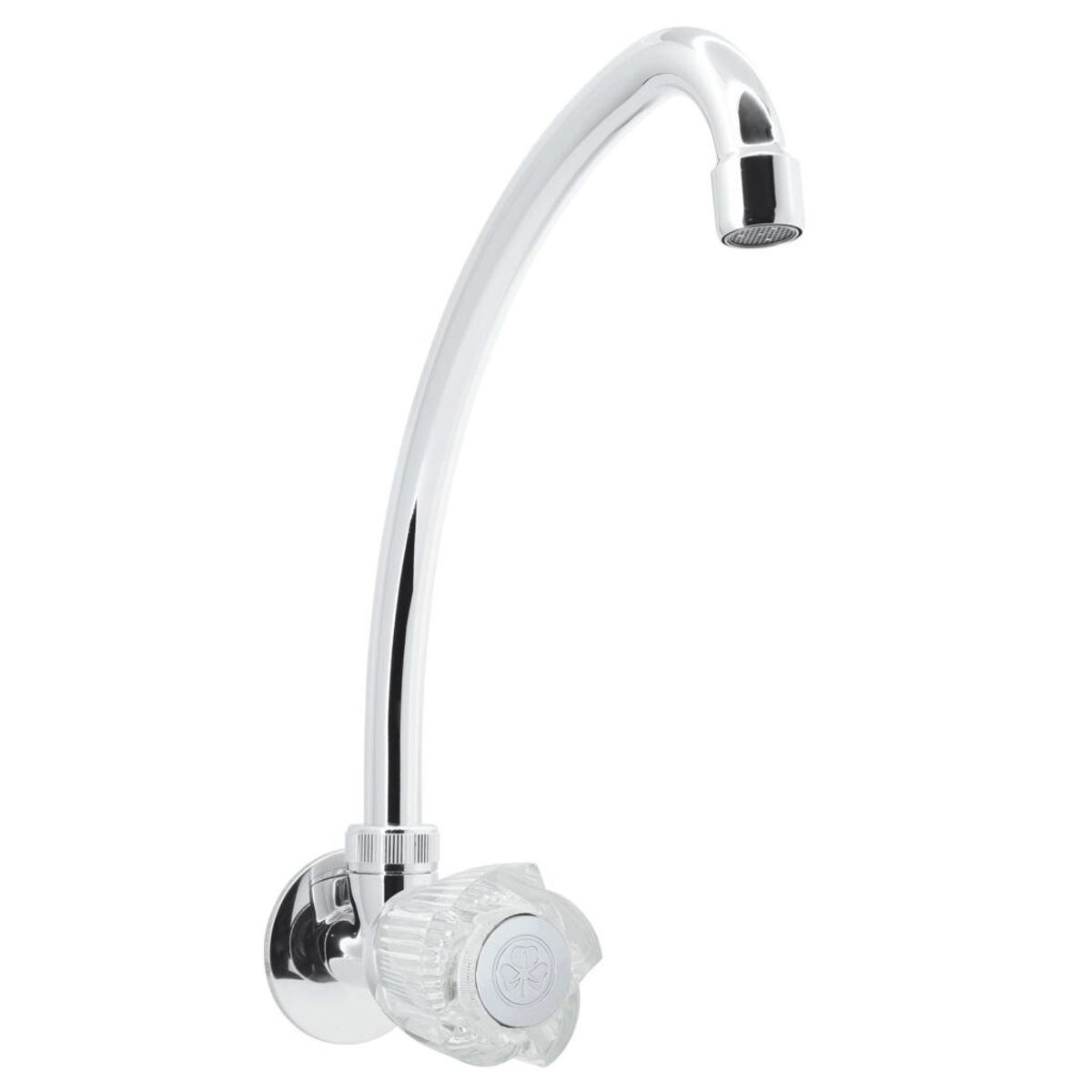 TREBOL - Grifo Tipo Ganso para Cocina en Bronce Cromado Plateado