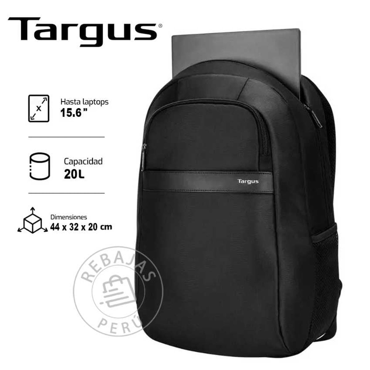 TARGUS - Mochila Targus Safire Plus 156 Black - Compacta y Funcional