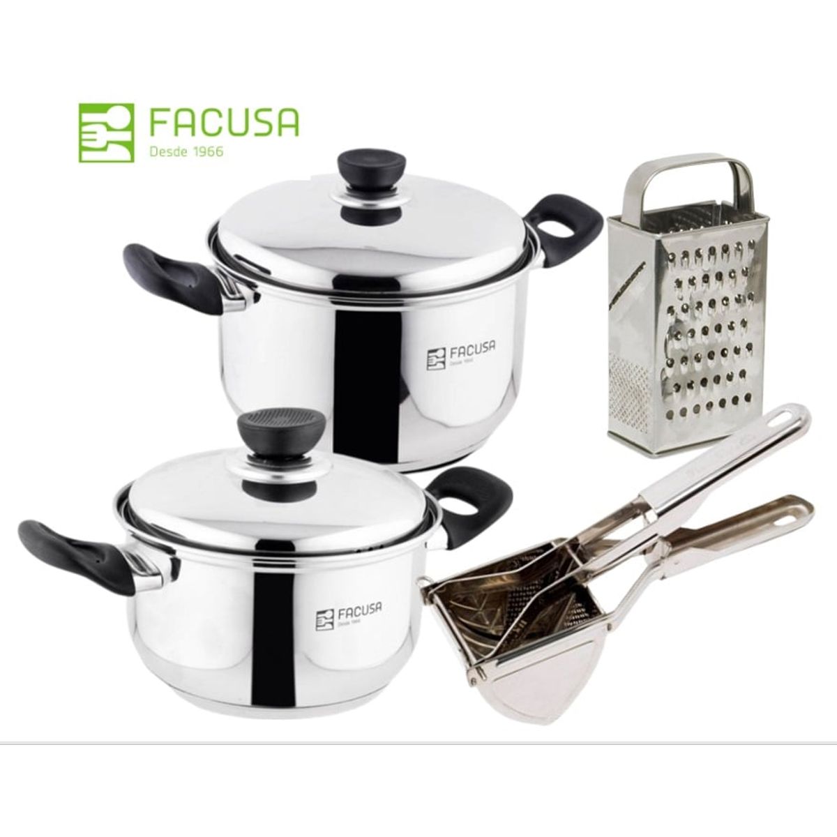 FACUSA - Juego de Ollas cocina  Acero Inoxidable Facusa