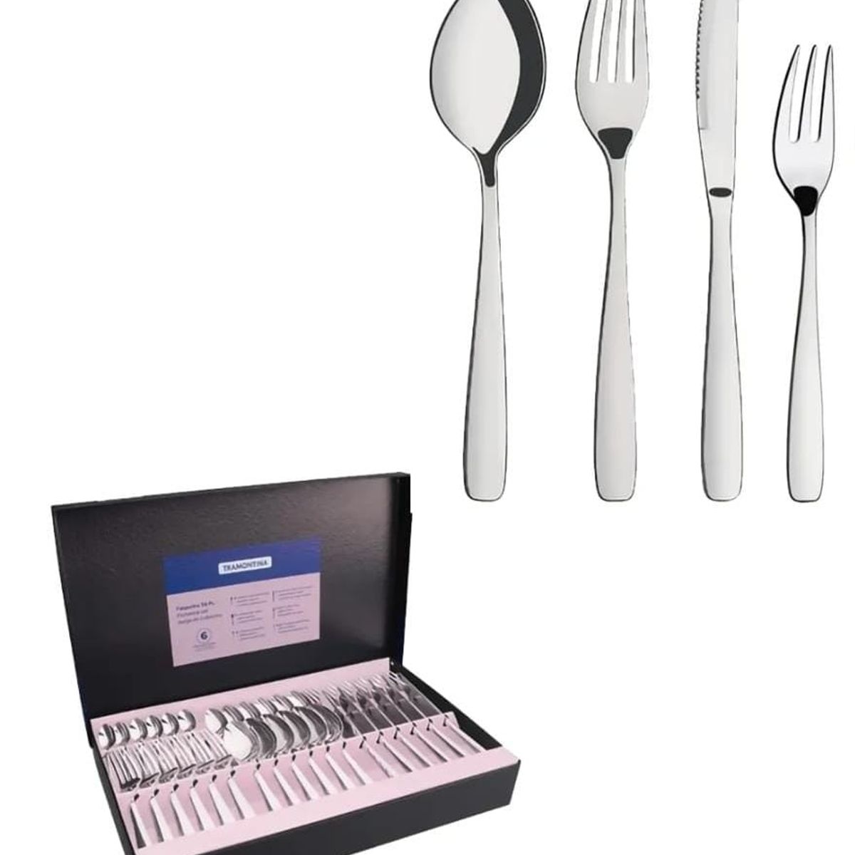 TRAMONTINA - CUBIERTOS DE MESA 36 PIEZAS  AMAZONAS TRAMONTINA