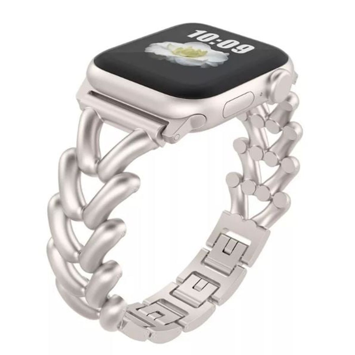 GENERICO - CORREA ACERO TRENZADA BLANCO PARA APPLE WATCH
